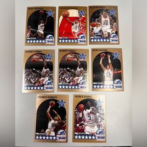 Vintage 1990-91 NBA Hoops Vintage All-Star East Basketball Card Set - 8 total